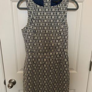 Banana Republic Navy Geometric Sheath Dress